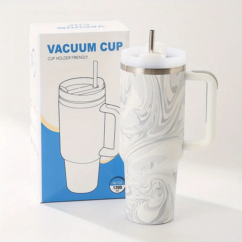 1pc 42oz Premium Stainless Steel Vacuum Insulated Tumbler - Leakproof, Double-Walled, and Sweat-Free - Perfect for Hot and Cold Drinks, Outdoor Hiking, Camping, and Travel - Ideal Valentine's Day Gift for Men and Women