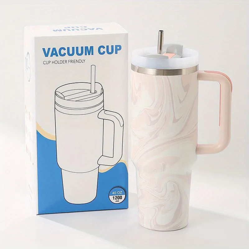 1pc 42oz Premium Stainless Steel Vacuum Insulated Tumbler - Leakproof, Double-Walled, and Sweat-Free - Perfect for Hot and Cold Drinks, Outdoor Hiking, Camping, and Travel - Ideal Valentine's Day Gift for Men and Women