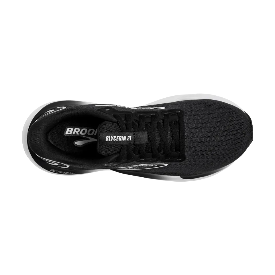 Brooks Women's Glycerin 21 D Width Black/Grey/White