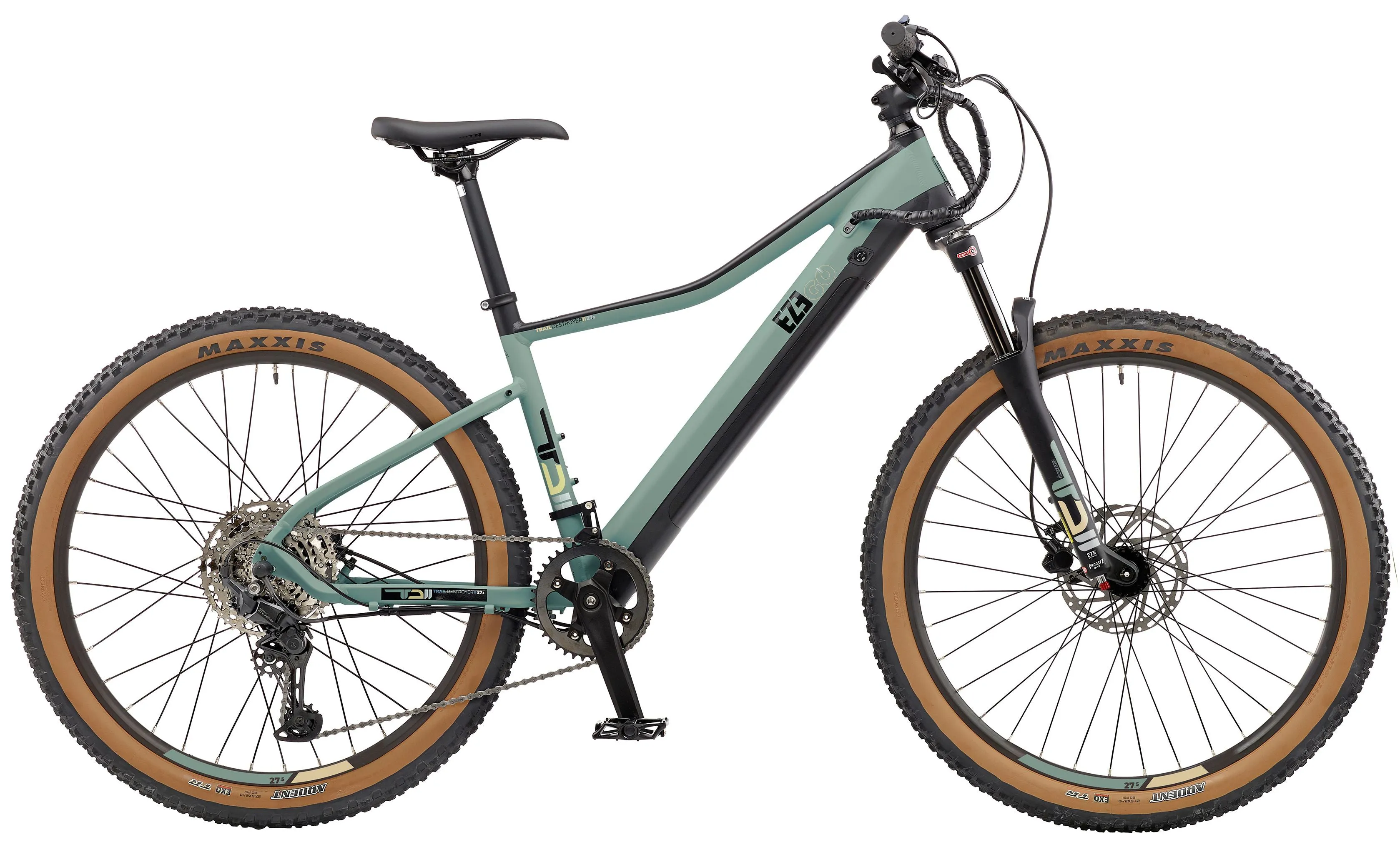 Ezego Trail Destroyer II Electric Mountain Bike 2024 - Army Green