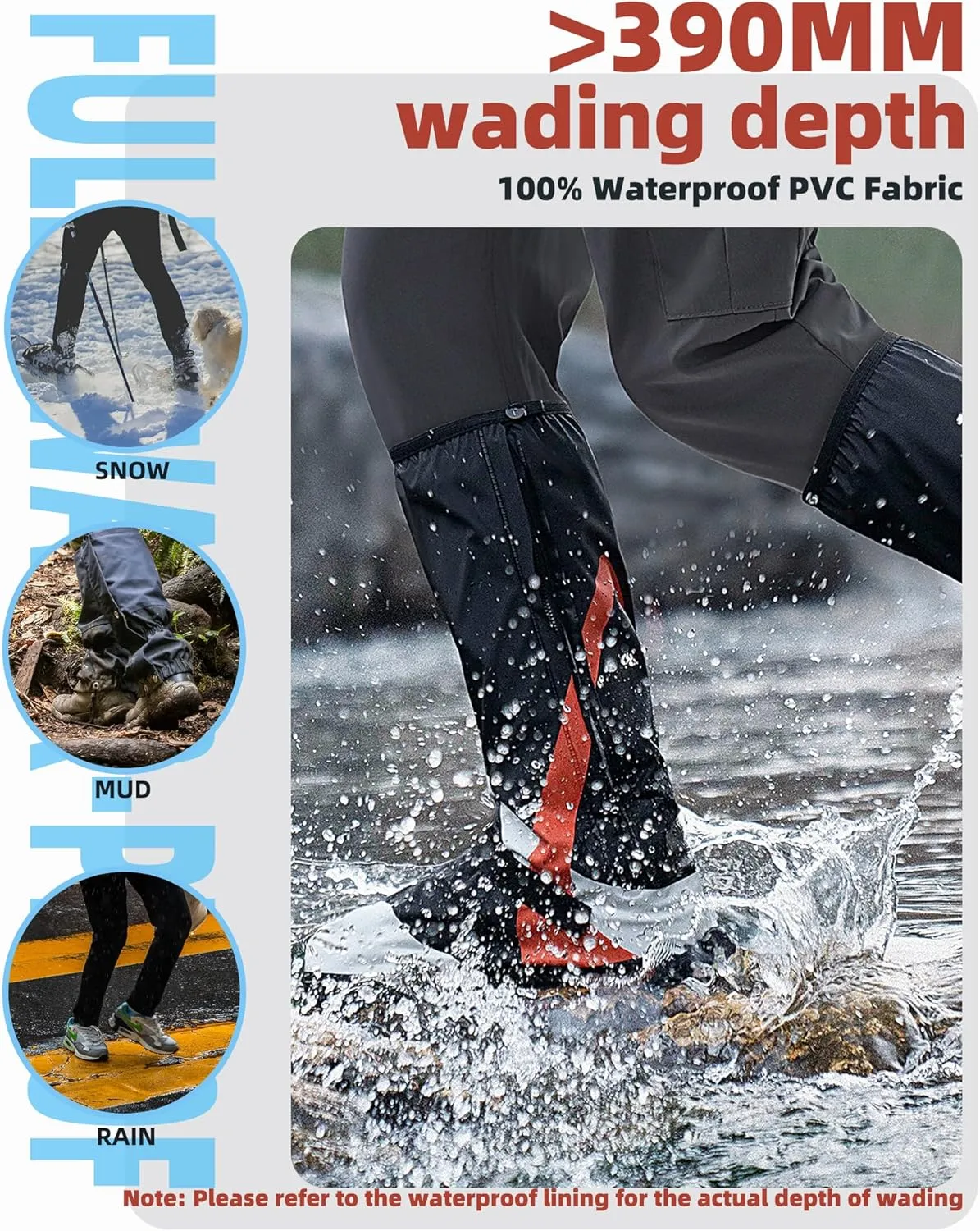 GLEAP Waterproof Rain Shoes Covers Non-Slip Motorcycle Rain Boots Covers Waterproof Shoes Covers Portable Foldable Rain Shoe Covers for Men Women