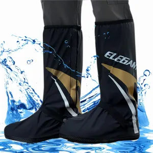 GLEAP Waterproof Rain Shoes Covers Non-Slip Motorcycle Rain Boots Covers Waterproof Shoes Covers Portable Foldable Rain Shoe Covers for Men Women