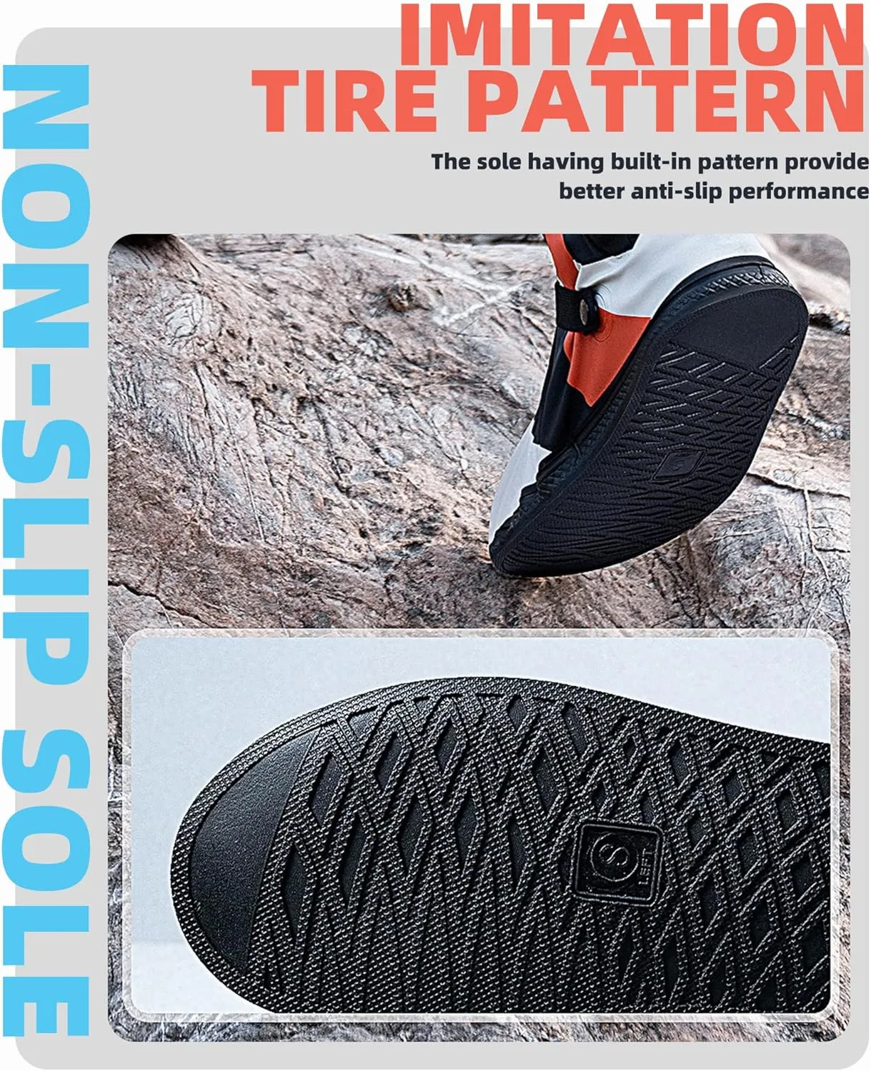 GLEAP Waterproof Rain Shoes Covers Non-Slip Motorcycle Rain Boots Covers Waterproof Shoes Covers Portable Foldable Rain Shoe Covers for Men Women