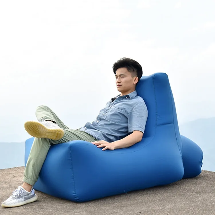 Inflatable Sofa Bed for Camping, Fishing, and Beach, Portable Folding Air Sofa, 27.6 x 25.6 x 23.6 inches (Wine Red)