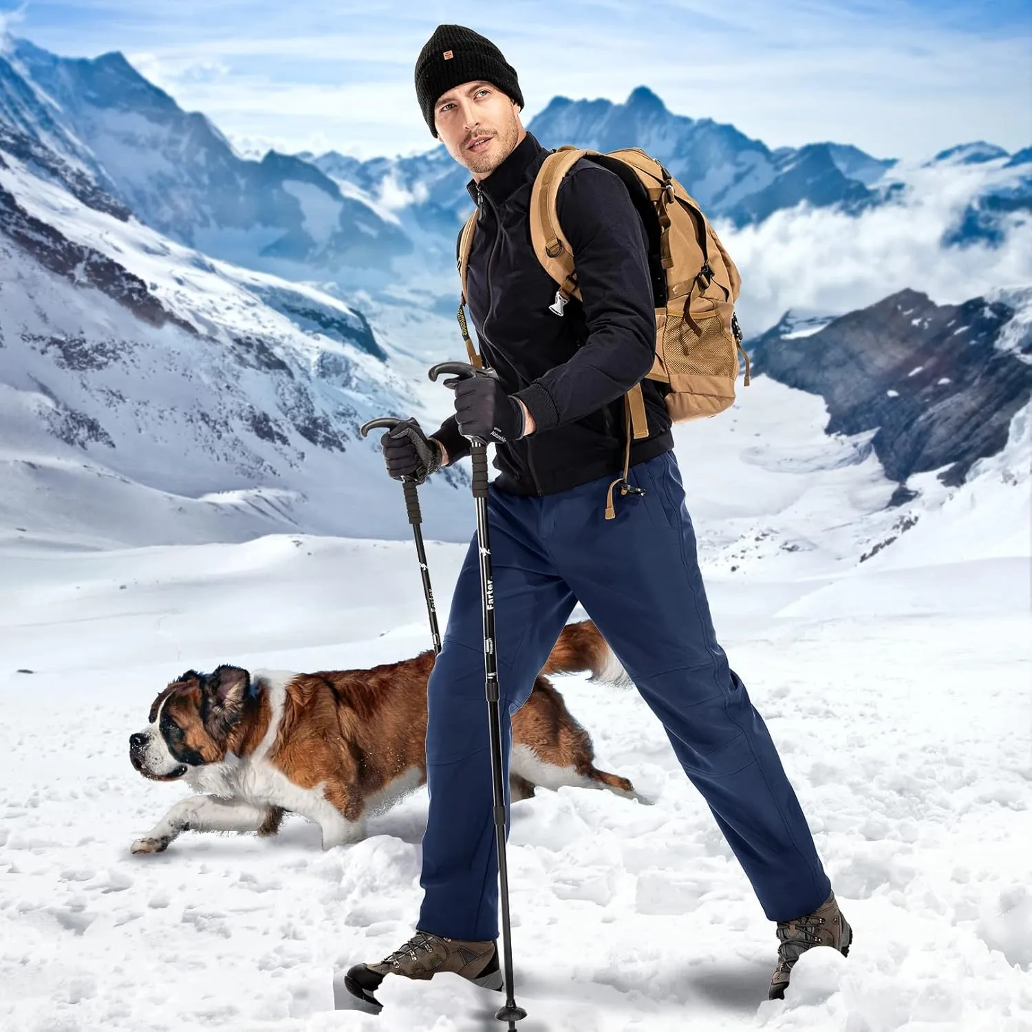 Jessie Kidden Mens Waterproof Hiking Pants Outdoor Snow Ski Fishing Fleece Lined Insulated Winter Pants