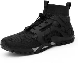 Mens High Top Water Shoes Breathable Hiking Shoes Quick Drying Sports Aqua Barefoot Shoes Anti-Slip Climbing Shoes Outdoor Fishing Shoes