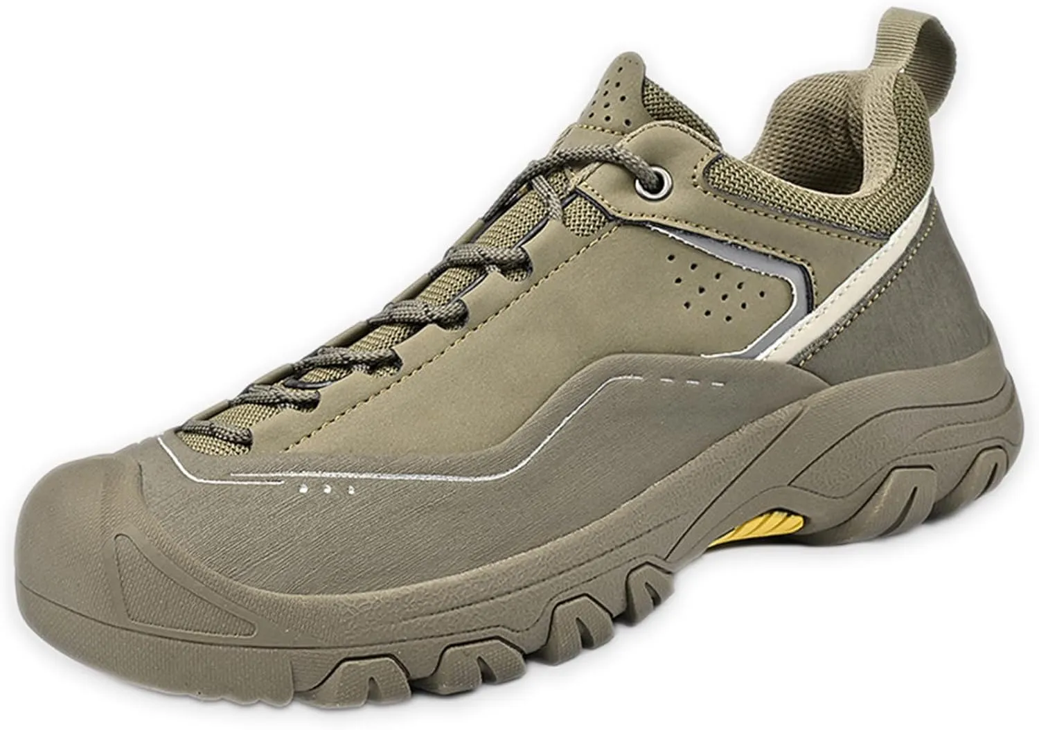 Men's Mesh Lace Up Breathable Hiking Sneakers Fashion Comfortable Lightweight Non-Slip Walking Road-Running-Shoes for Outdoor Trailing Trekking Climbing