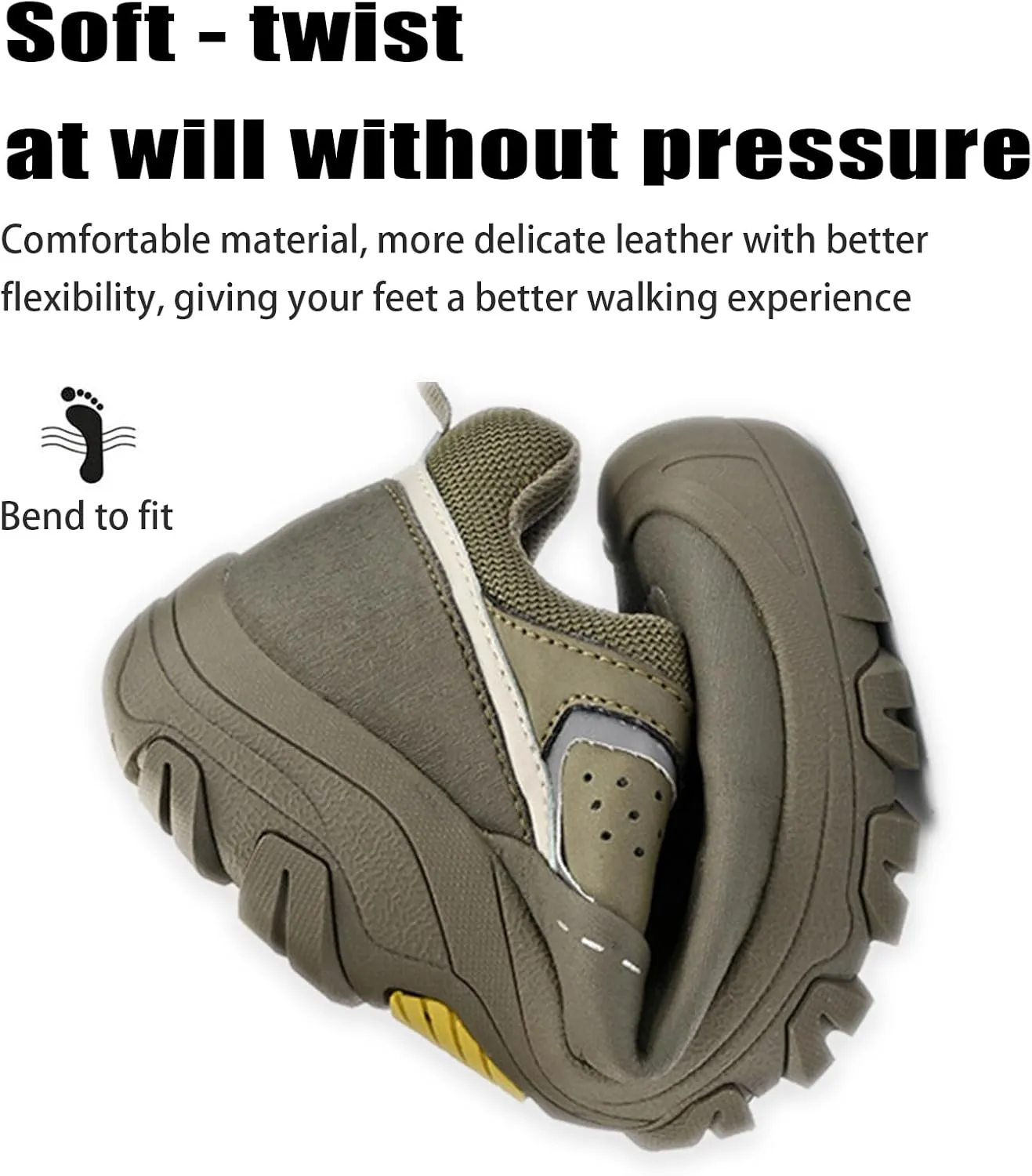 Men's Mesh Lace Up Breathable Hiking Sneakers Fashion Comfortable Lightweight Non-Slip Walking Road-Running-Shoes for Outdoor Trailing Trekking Climbing
