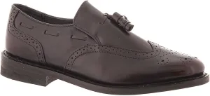 Men's Wingtip Slip-On, 9.5 6E US, Burgundy